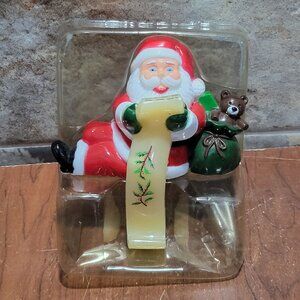 Vintage Celluloid Plastic Santa Claus Stocking Holder Hanger